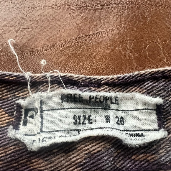 Free People Patterned Denim Shorts - Picture 3 of 3